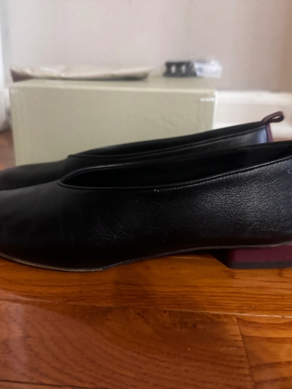Grey Matters Mildred Piccola Black Leather Flats 37.5 Made in Italy